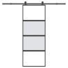 Porte coulissante kit de quincaillerie trempé verre aluminium 
