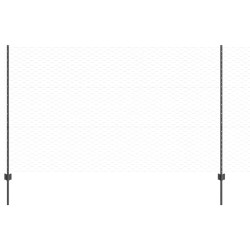 Poteaux de clôture 22 pcs U-Channel Gris 140 cm en acier 
