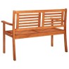 Banc de jardin 2 places avec coussin 120 cm Bois d'eucalyptus 