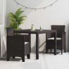 Ensemble de salle à manger de jardin 3 pcs Marron 