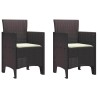 Ensemble de salle à manger de jardin 3 pcs Marron 