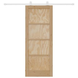 Porte coulissante avec quincaillerie 'ORKDAL'en bois massif de pin 
