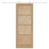 Porte coulissante avec quincaillerie 'ORKDAL'en bois massif de pin 