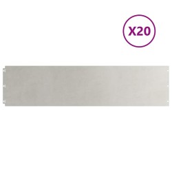 Bordures de pelouse 20 pcs 25x103 cm acier inoxydable 