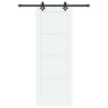 Porte coulissante avec kit de matériel 'ORKDAL'en bois massif de pin blanc 