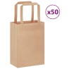 Sacs en papier 50 pcs avec poignées marron 15x8x21 cm 