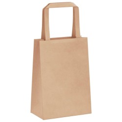 Sacs en papier 50 pcs avec poignées marron 15x8x21 cm 