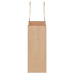 Sacs en papier 50 pcs avec poignées marron 15x8x21 cm 