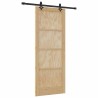 Porte coulissante avec quincaillerie 'ORKDAL'en bois massif de pin 