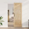 Porte coulissante avec matériel 'ORKDAL'en bois massif de pin 