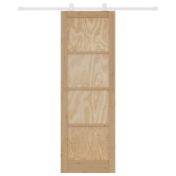 Porte coulissante avec matériel 'ORKDAL'en bois massif de pin 