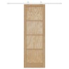 Porte coulissante avec matériel 'ORKDAL'en bois massif de pin 