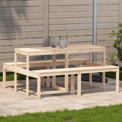 Table de pique-nique 160x134x75 cm bois massif de pin 