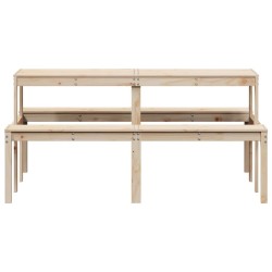 Table de pique-nique 160x134x75 cm bois massif de pin 