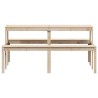 Table de pique-nique 160x134x75 cm bois massif de pin 