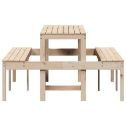 Table de pique-nique 160x134x75 cm bois massif de pin 