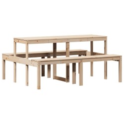 Table de pique-nique 160x134x75 cm bois massif de pin 