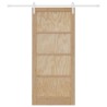 Porte Coulissante avec Kit de Quincaillerie 93x211 cm Bois Massif Pin 