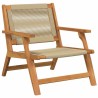 Ensemble de Chaises de Jardin avec Table - 3 Pièces en Bois d'Acacia Massif Beige 