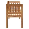 Banc de jardin 120x53.5x85 cm en bois massif de teck 