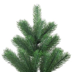 Sapin de Noël artificiel Nordmann avec LED et boules Vert 210cm 