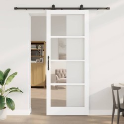 Porte coulissante avec le kit de quincaillerie 'ORKDAL'blanche 93x232 cm 