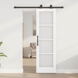 Porte coulissante avec kit de quincaillerie "ORKDAL" Blanche 61x198,5 cm 