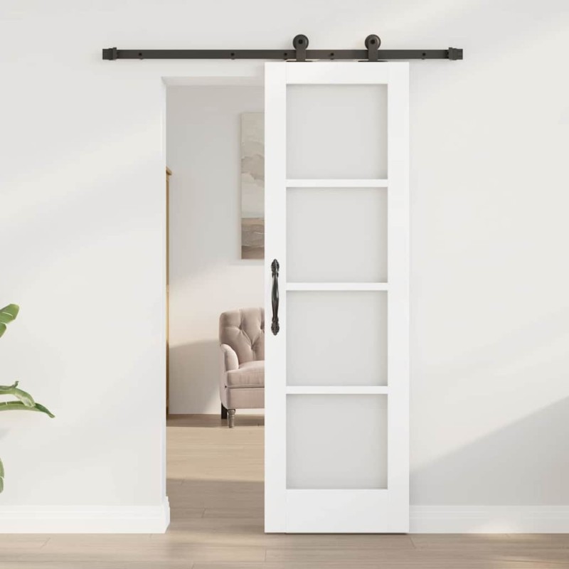 Porte coulissante avec kit de quincaillerie "ORKDAL" Blanche 61x198,5 cm 