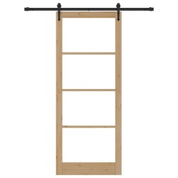 Porte coulissante avec kit 93x232 cm Bois en pin massif 
