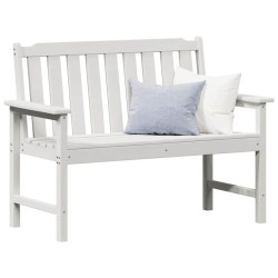 Banc de jardin Blanc 120 cm HDPE 
