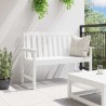 Banc de jardin Blanc 120 cm HDPE 