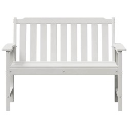 Banc de jardin Blanc 120 cm HDPE 