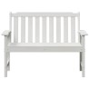 Banc de jardin Blanc 120 cm HDPE 
