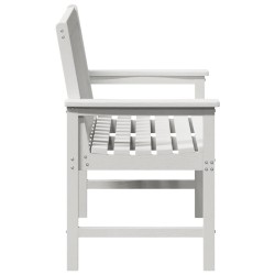 Banc de jardin Blanc 120 cm HDPE 