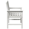 Banc de jardin Blanc 120 cm HDPE 