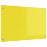 Dosseret de cuisine Jaune 80x50x0,6 cm en verre trempé 