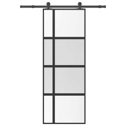 Porte coulissante kit de quincaillerie trempé verre aluminium 