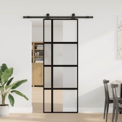 Porte coulissante kit de quincaillerie trempé verre aluminium 
