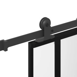 Porte coulissante kit de quincaillerie trempé verre aluminium 