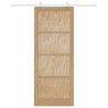Porte coulissante avec matériel 'ORKDAL'en bois massif de pin 