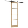 Porte coulissante avec kit de quincaillerie 78x232 cm Bois massif Pin 