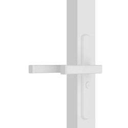 Porte intérieure 93x201,5 cm Blanc Verre ESG et aluminium 