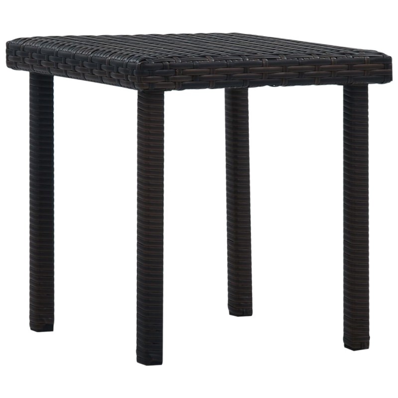 Table à thé de jardin Marron 40x40x40 cm Résine tressée 