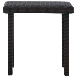 Table à thé de jardin Marron 40x40x40 cm Résine tressée 