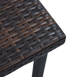 Table à thé de jardin Marron 40x40x40 cm Résine tressée 
