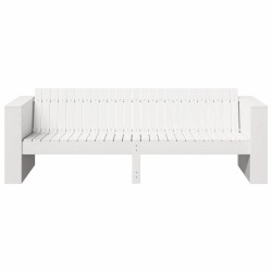 Canapé de jardin 3 places Blanc Bois Moyen Durable 