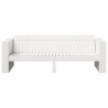 Canapé de jardin 3 places Blanc Bois Moyen Durable 