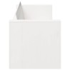 Canapé de jardin 3 places Blanc Bois Moyen Durable 