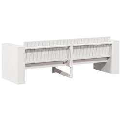 Canapé de jardin 3 places Blanc Bois Moyen Durable 