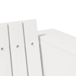Canapé de jardin 3 places Blanc Bois Moyen Durable 